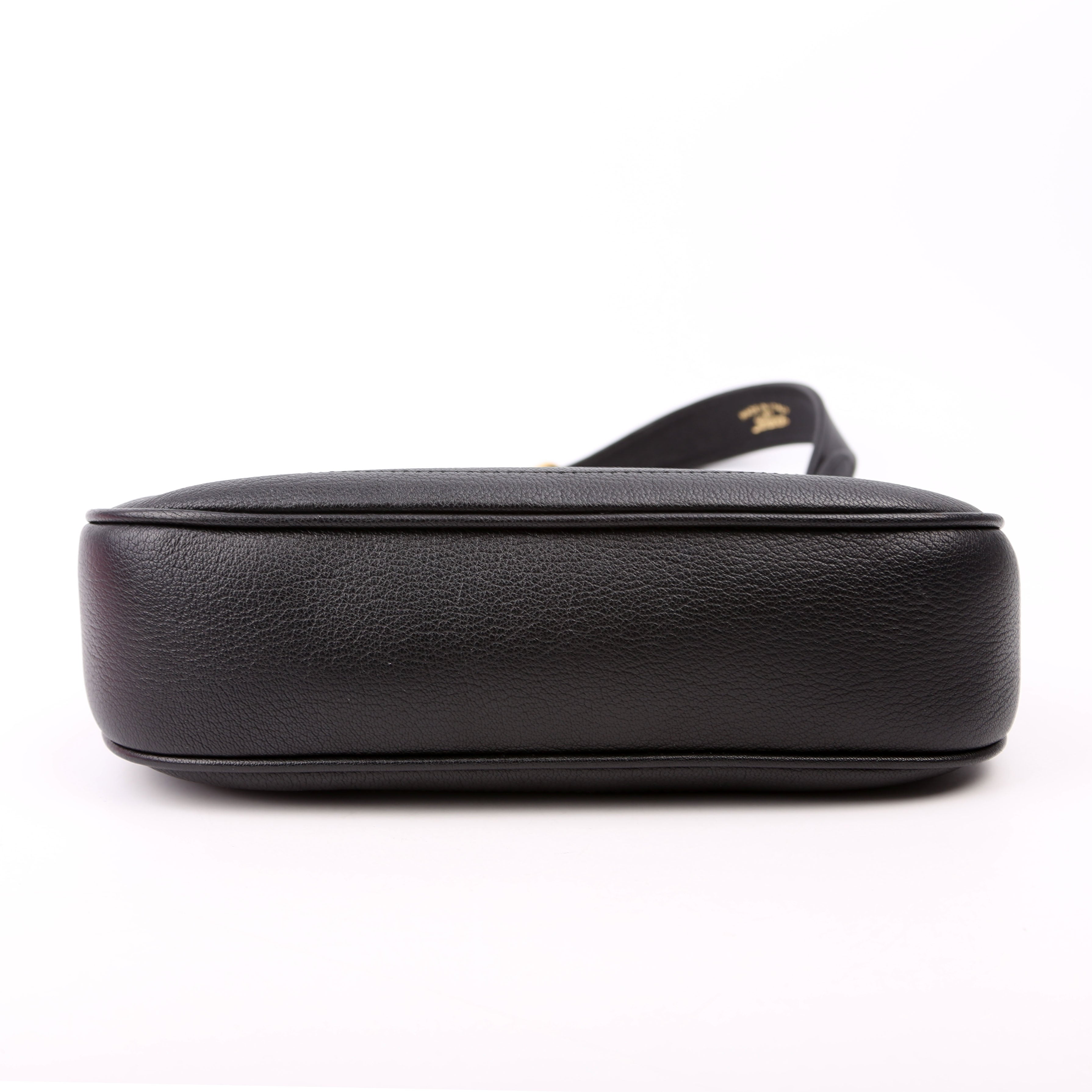 731817 Aphrodite Leather Small Shoulder Black