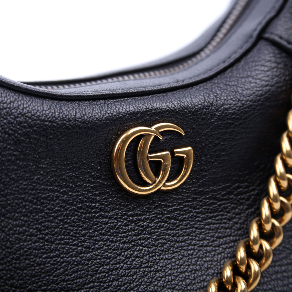 731817 Aphrodite Leather Small Shoulder Black