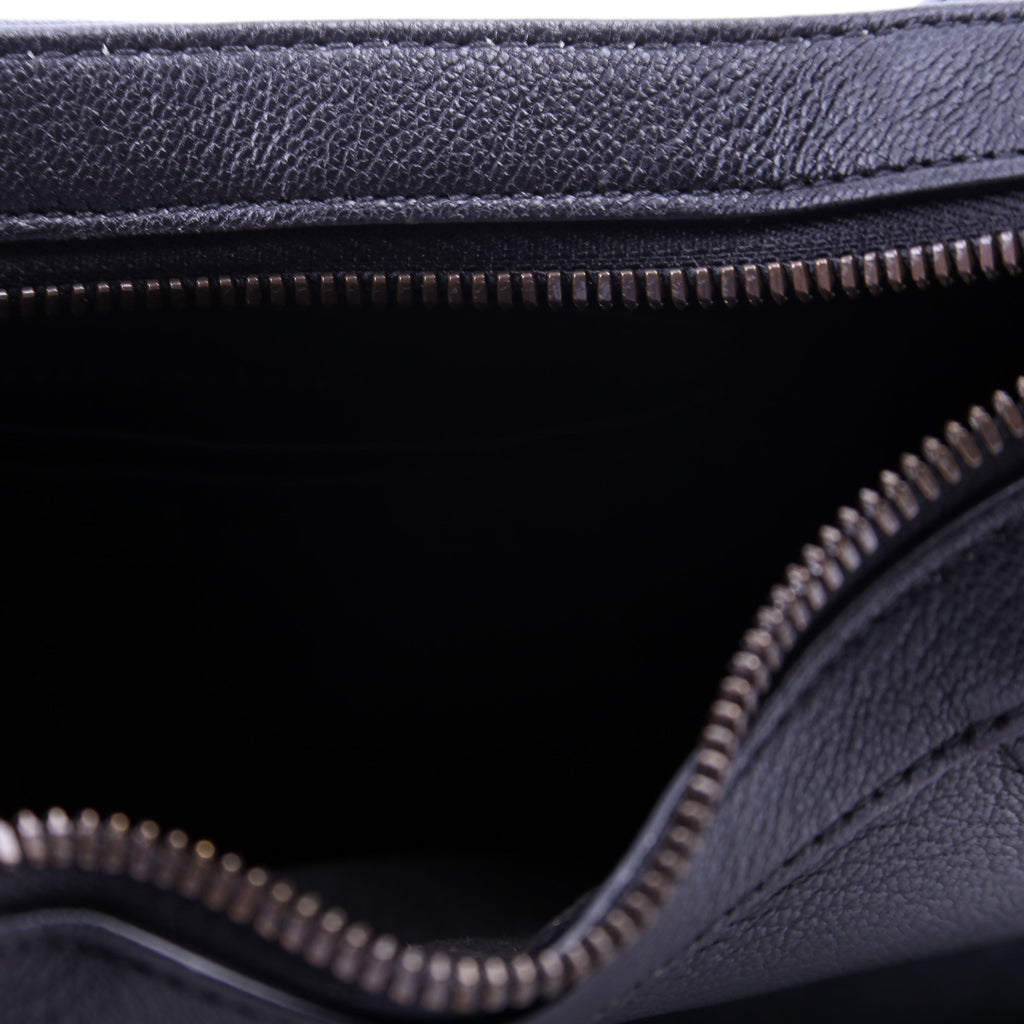 731817 Aphrodite Leather Small Shoulder Black