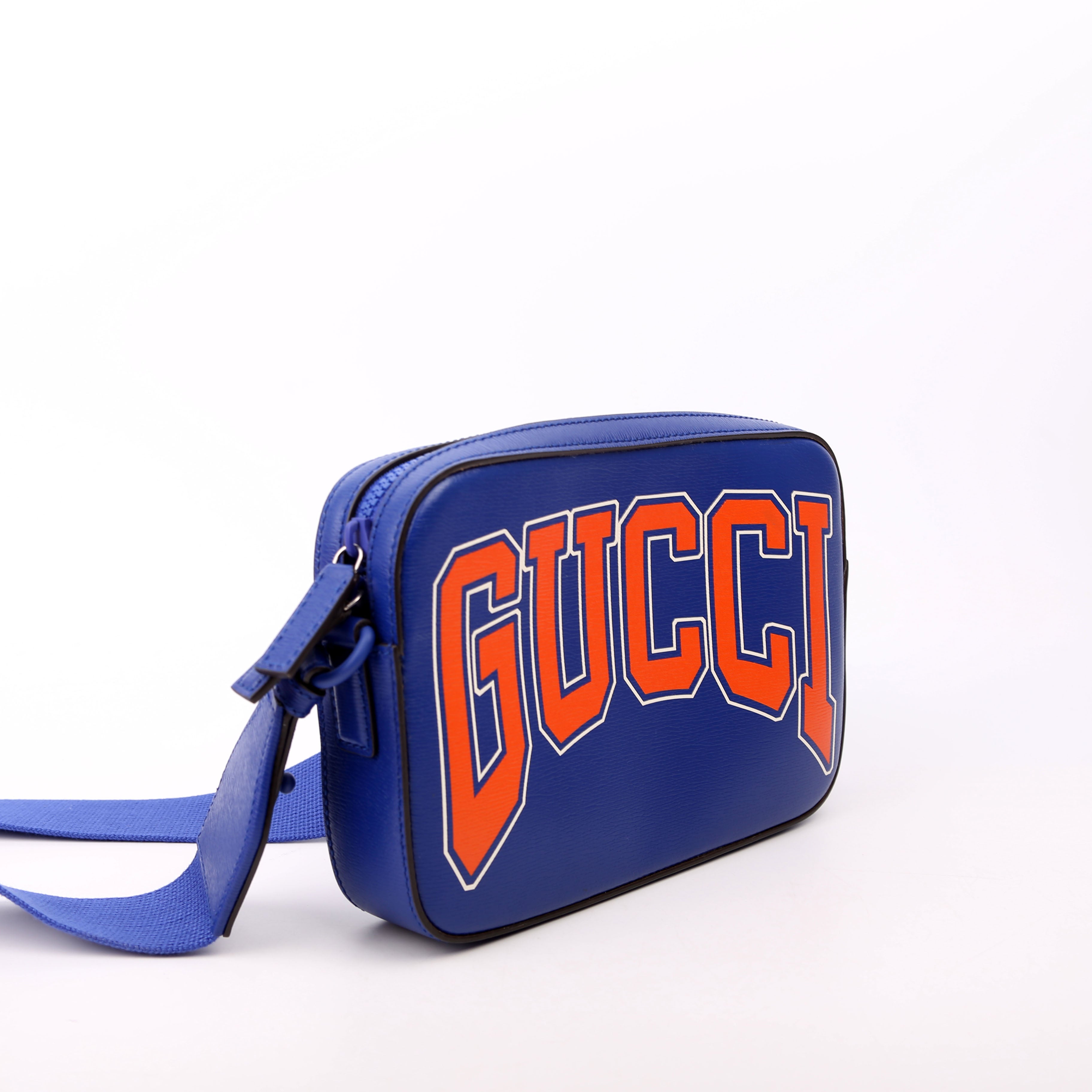Gucci 774453 Shanghai Interlocking G Camera Bag Blue
