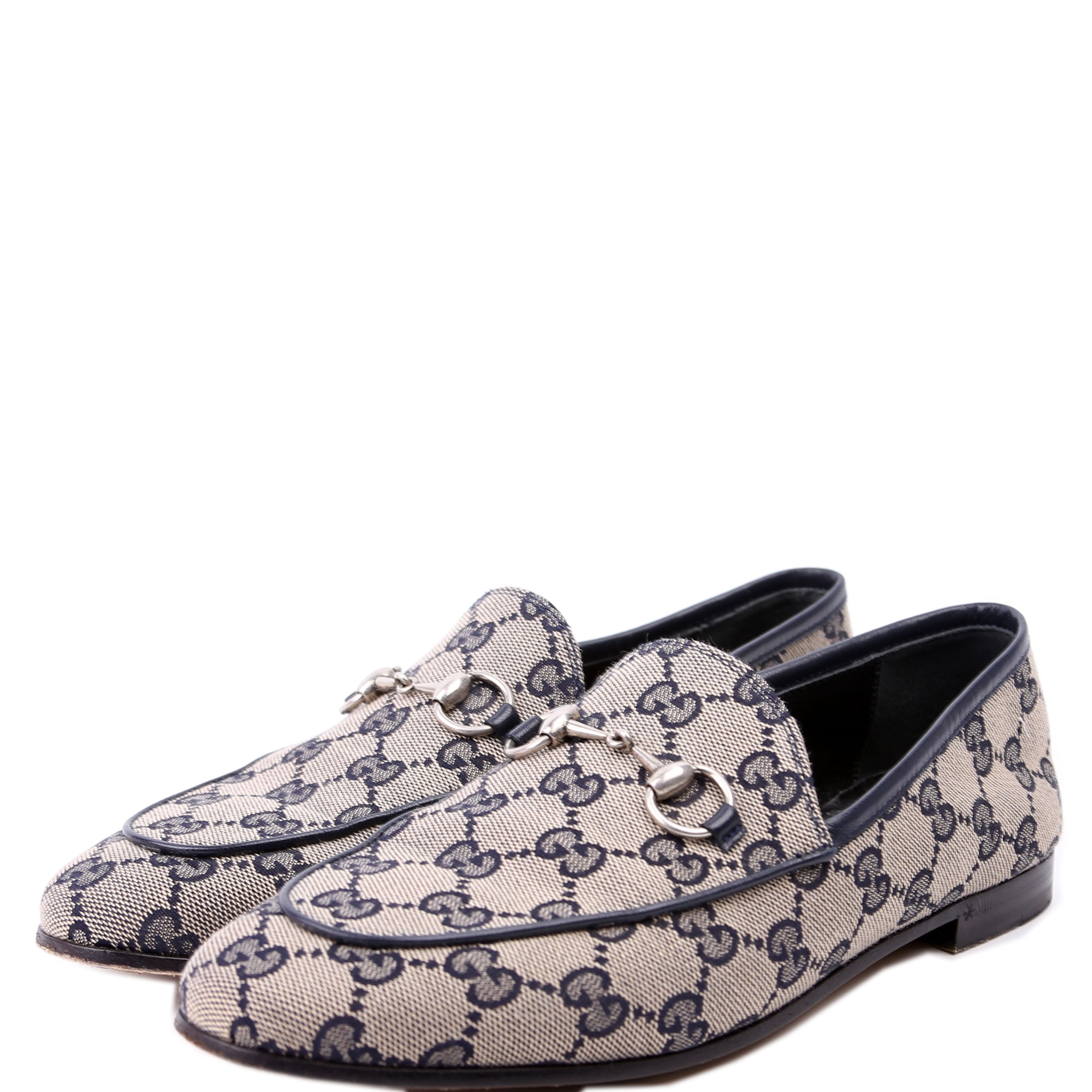 Jordaan GG Canvas Loafers Size 37 Navy