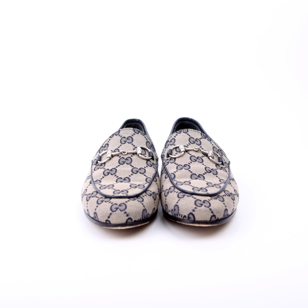Jordaan GG Canvas Loafers Size 37 Navy
