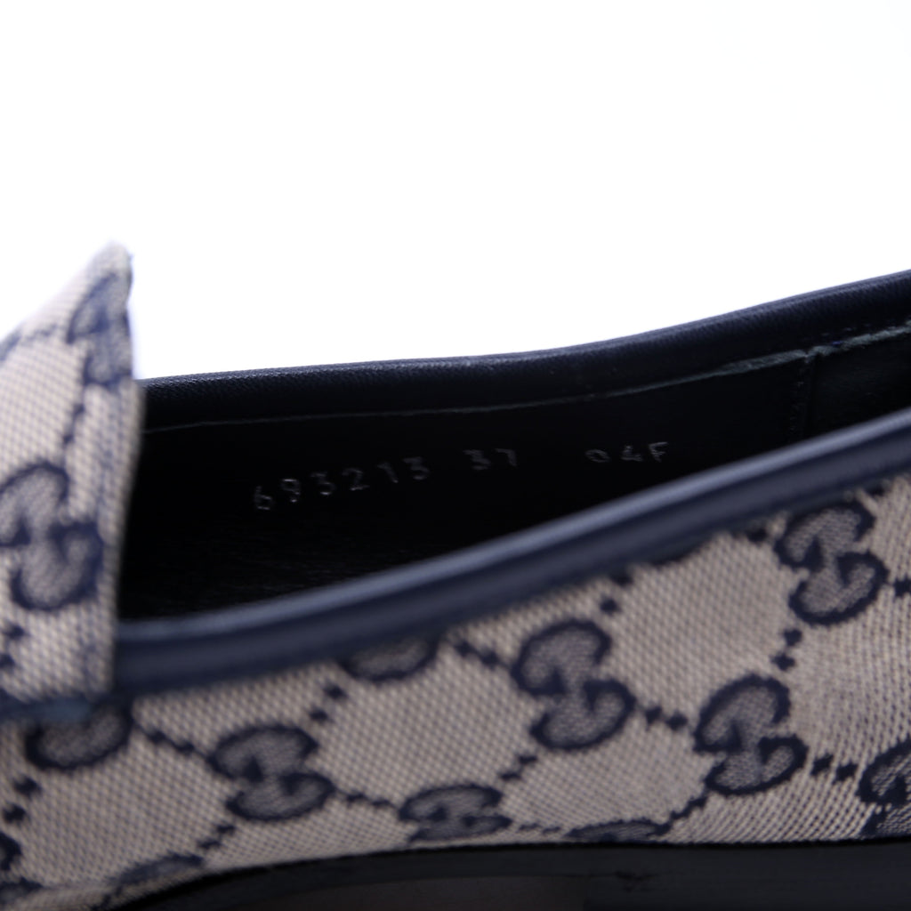 Jordaan GG Canvas Loafers Size 37 Navy