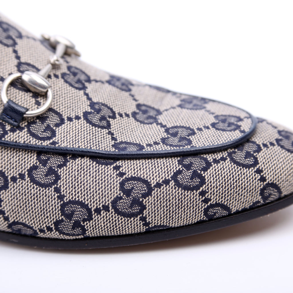 Jordaan GG Canvas Loafers Size 37 Navy