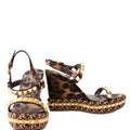 Pyraclou 100MM Sandal Wedges Size 38 Cheetah