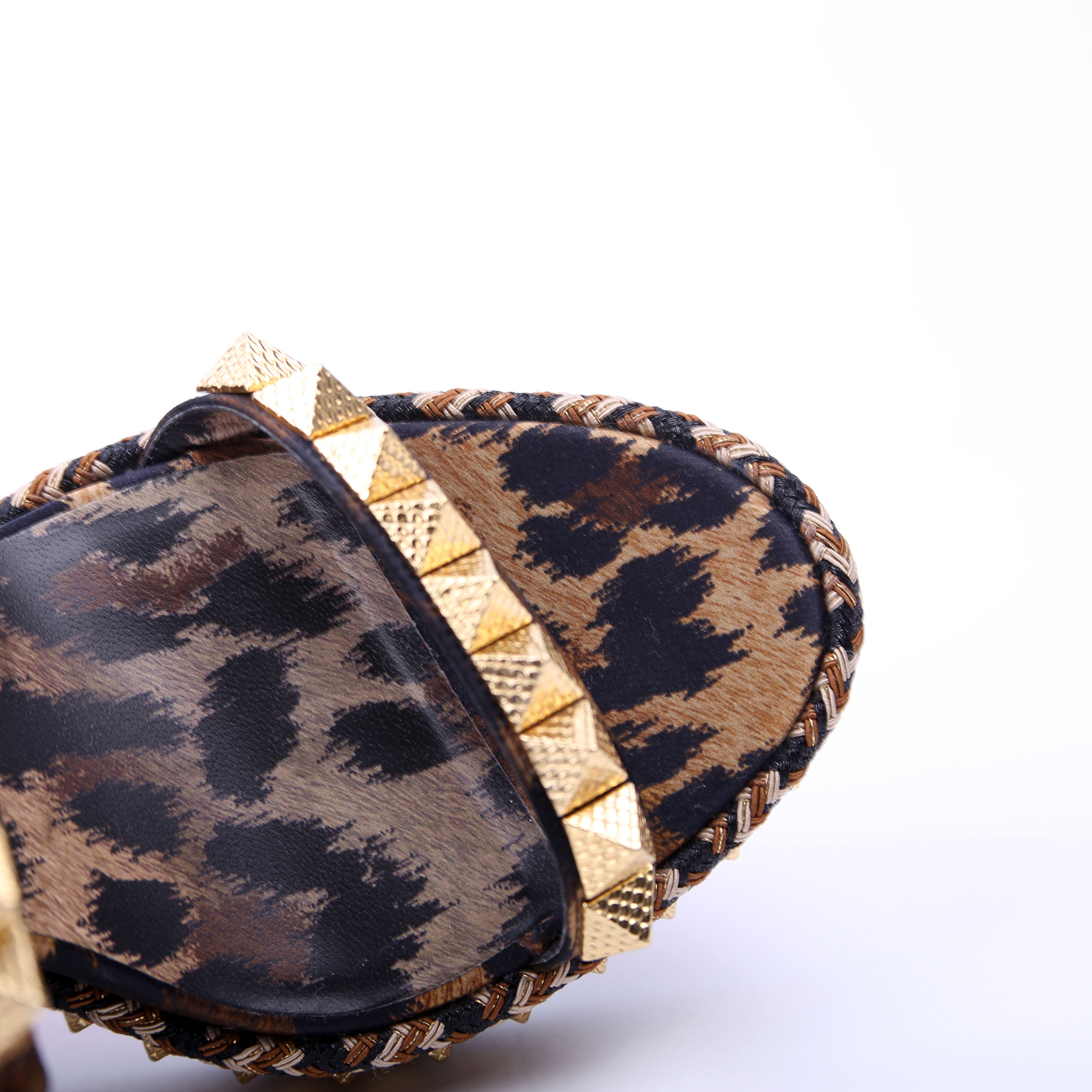 Pyraclou 100MM Sandal Wedges Size 38 Cheetah