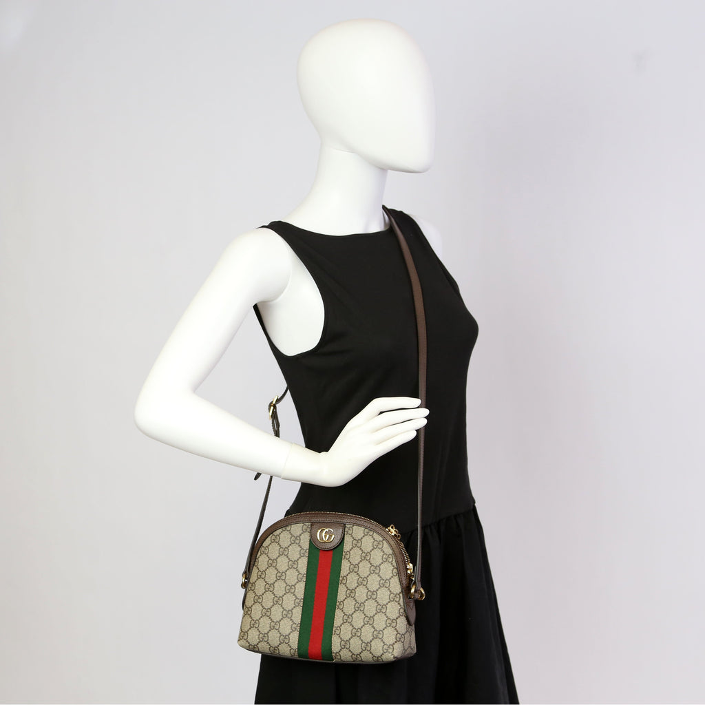 499621 Ophidia GG Small Crossbody Brown