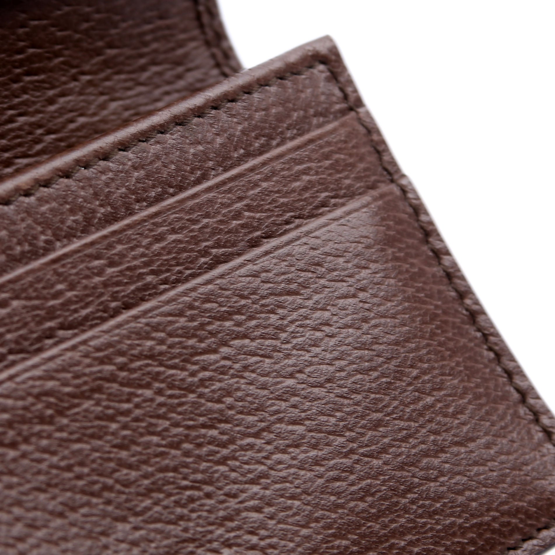 523155 Ophidia GG Card Case Wallet Brown