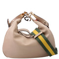 Gucci 702823 Leather Attache Shoulder Bag Large Taupe