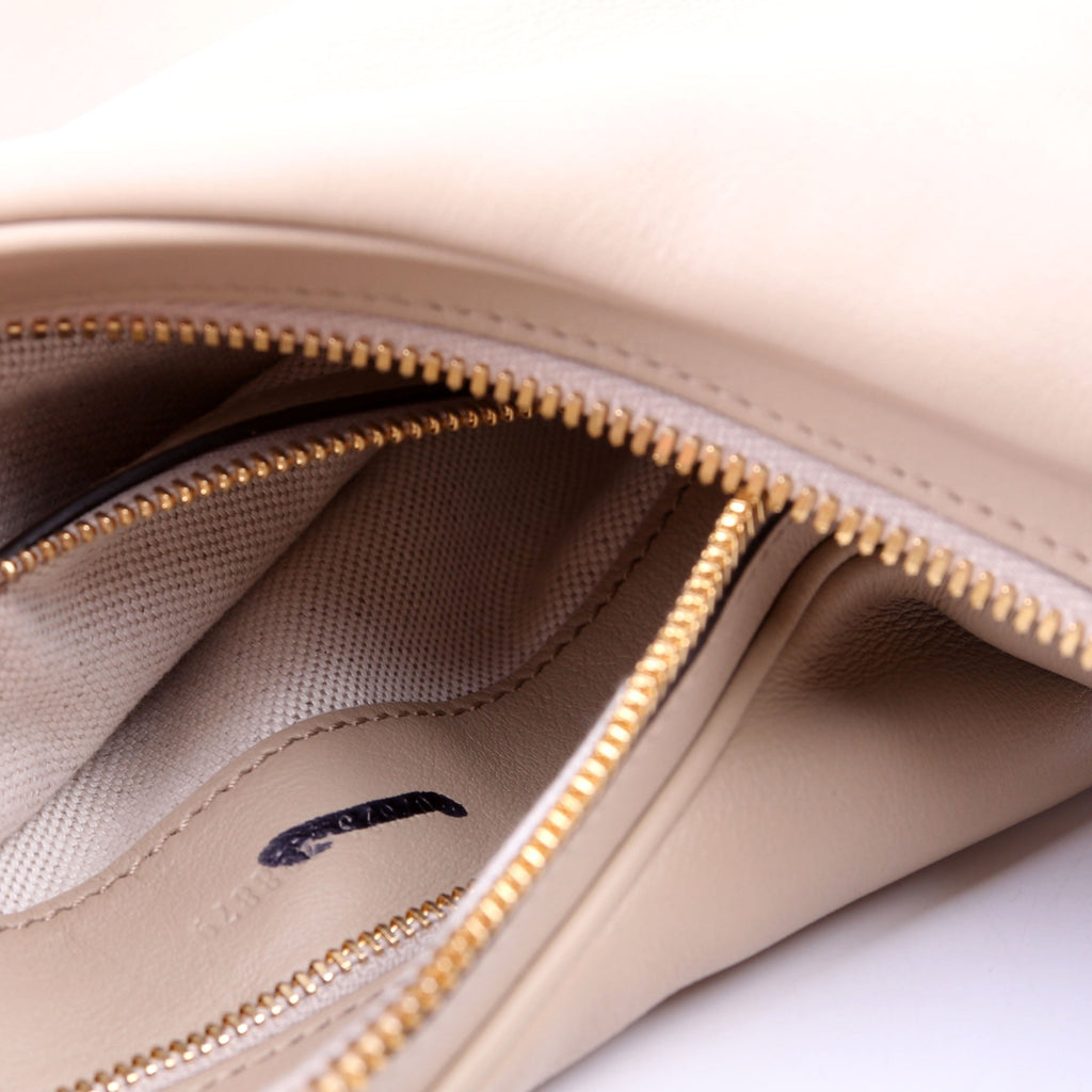 Gucci 702823 Leather Attache Shoulder Bag Large Taupe