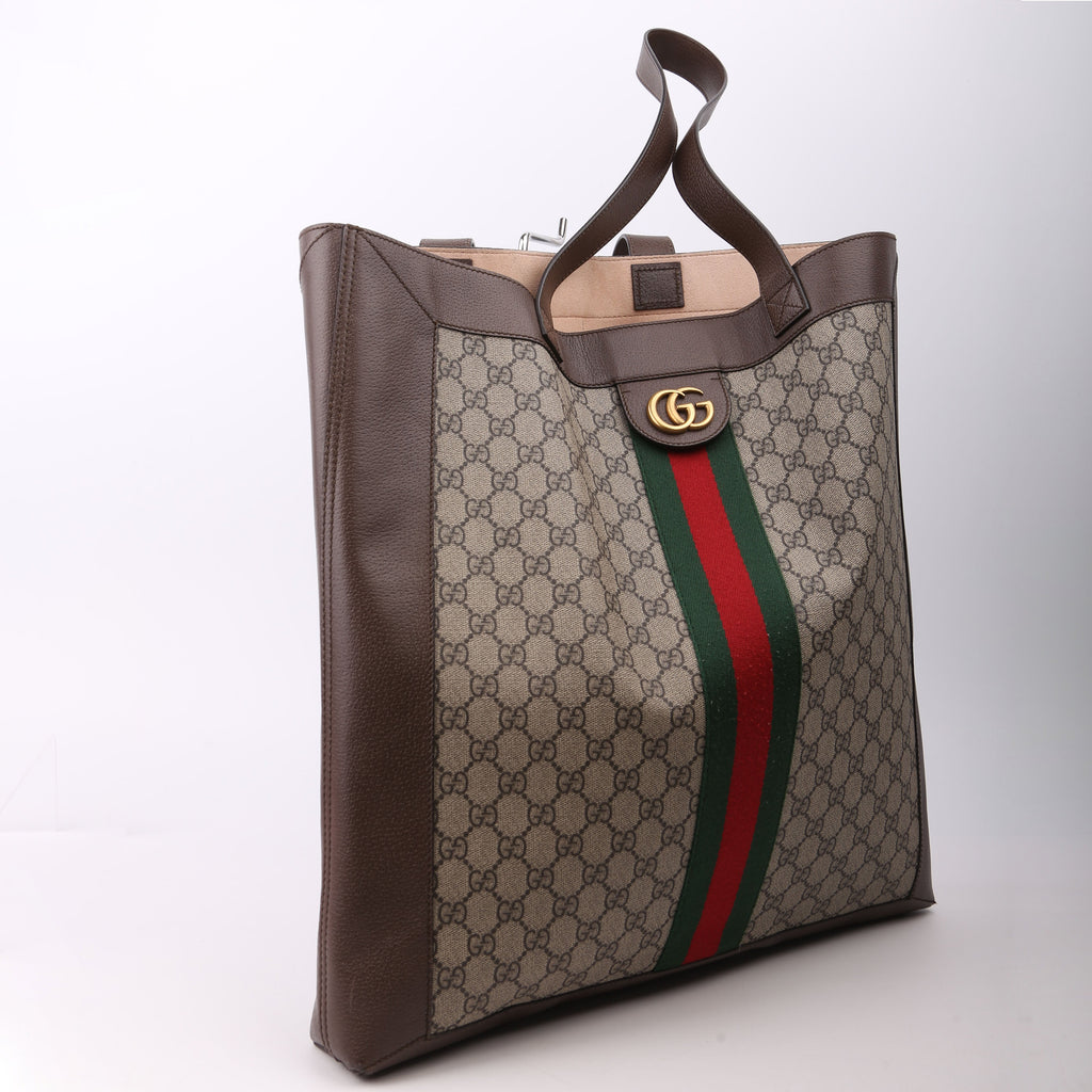 Gucci 519335 Ophidia Soft GG Supreme Large Tote Brown