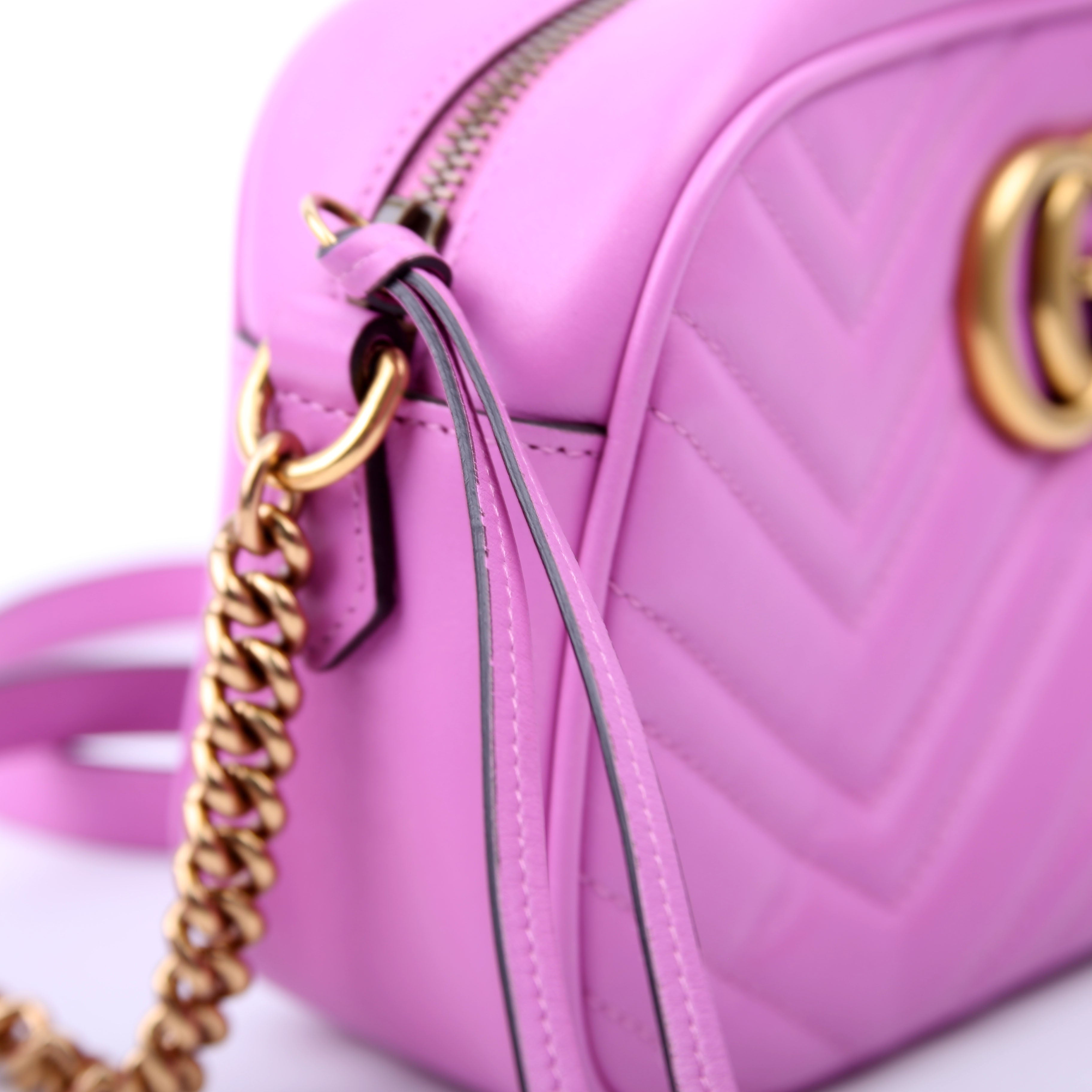 447632 Marmont Small Leather Camera Purple