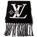 Smash Wool Muffler Scarf Black/White
