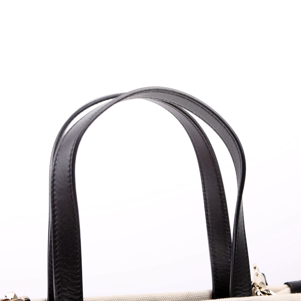 VLTN Canvas Tote Small White/Black