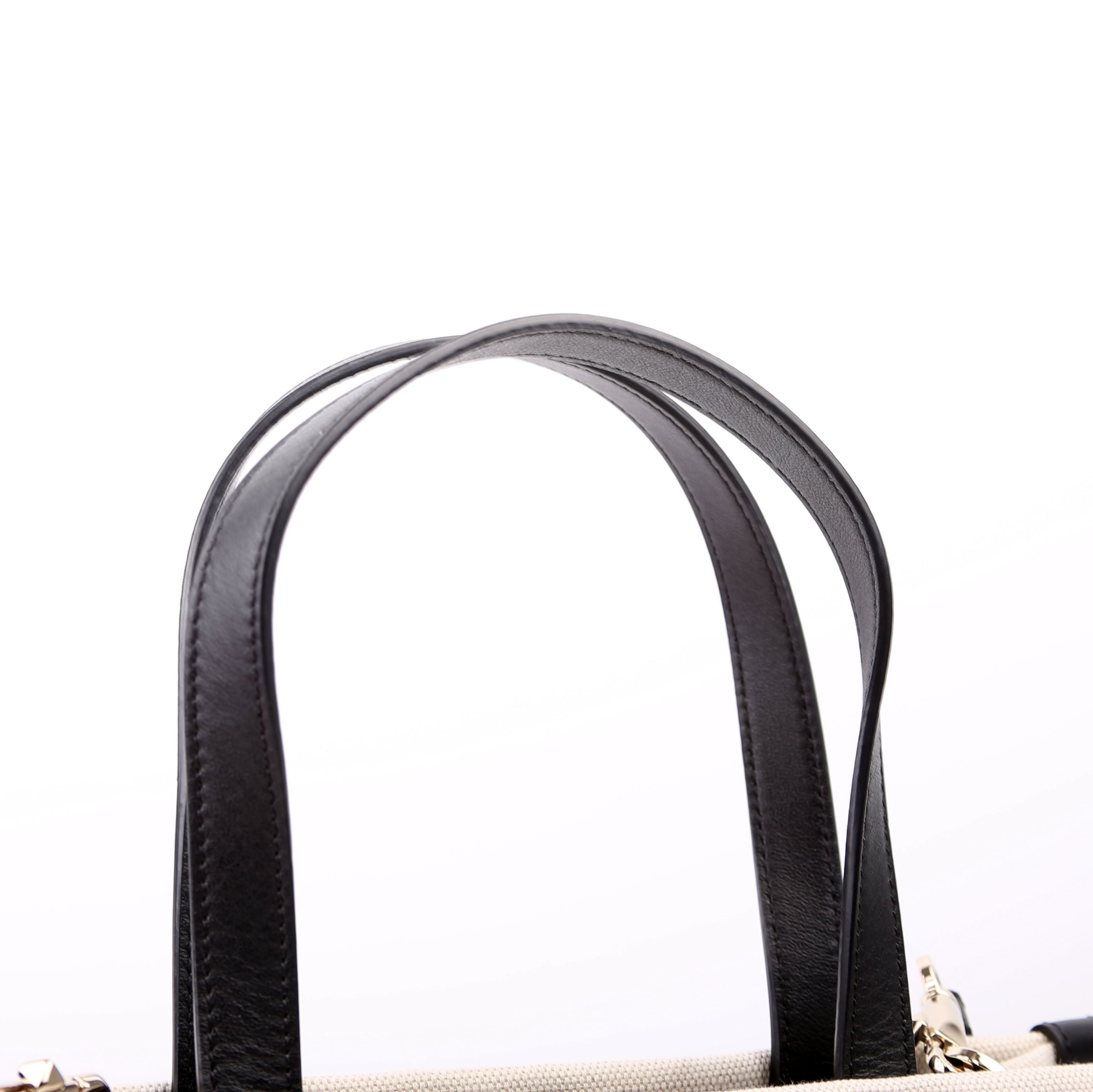 VLTN Canvas Tote Small White/Black