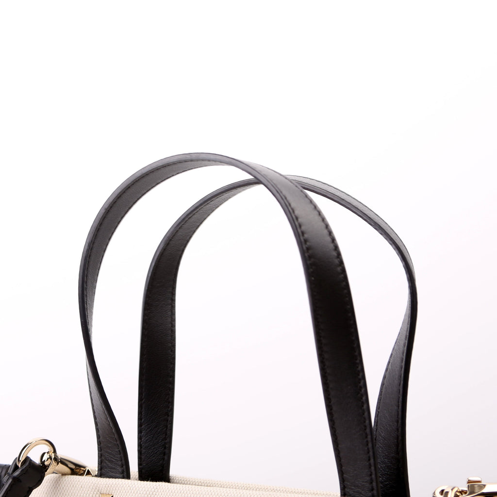 VLTN Canvas Tote Small White/Black