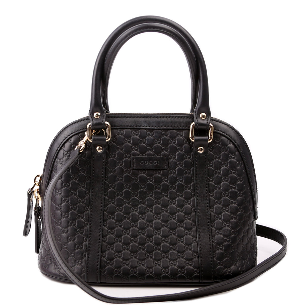 449654 Mini Dome Micro Guccissima Black