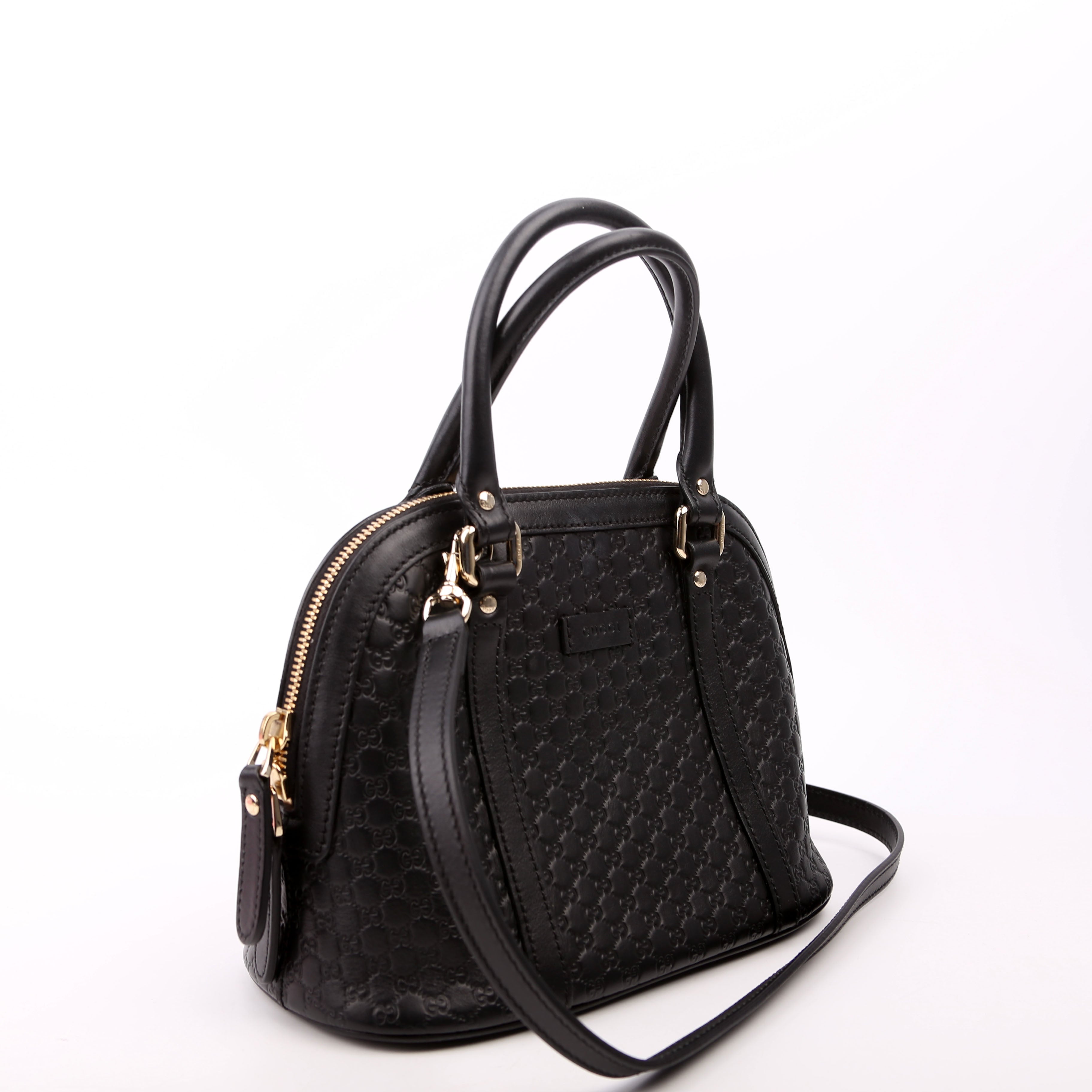 449654 Mini Dome Micro Guccissima Black