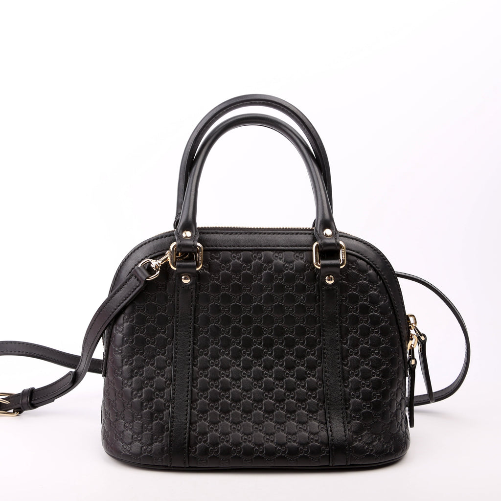 449654 Mini Dome Micro Guccissima Black