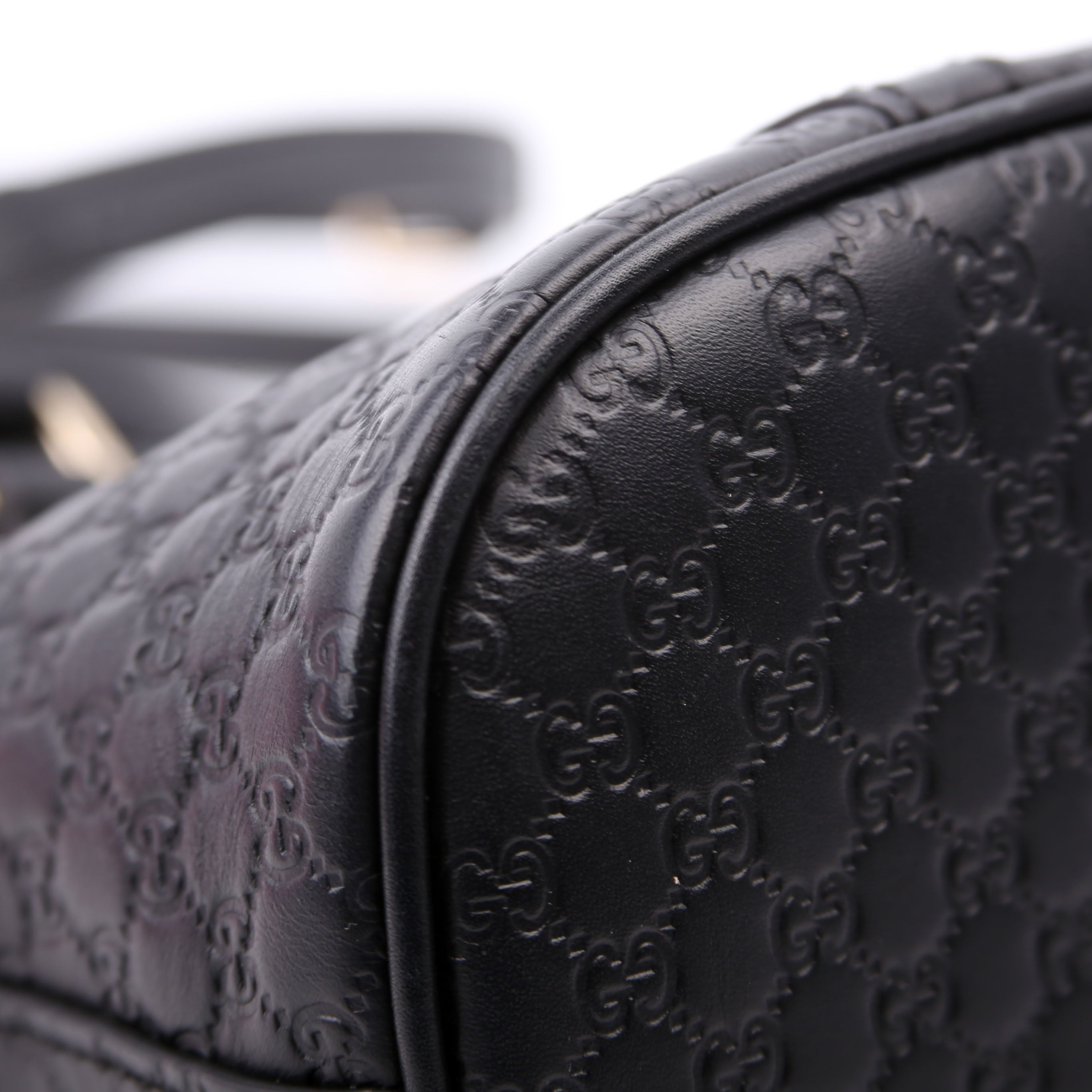 449654 Mini Dome Micro Guccissima Black