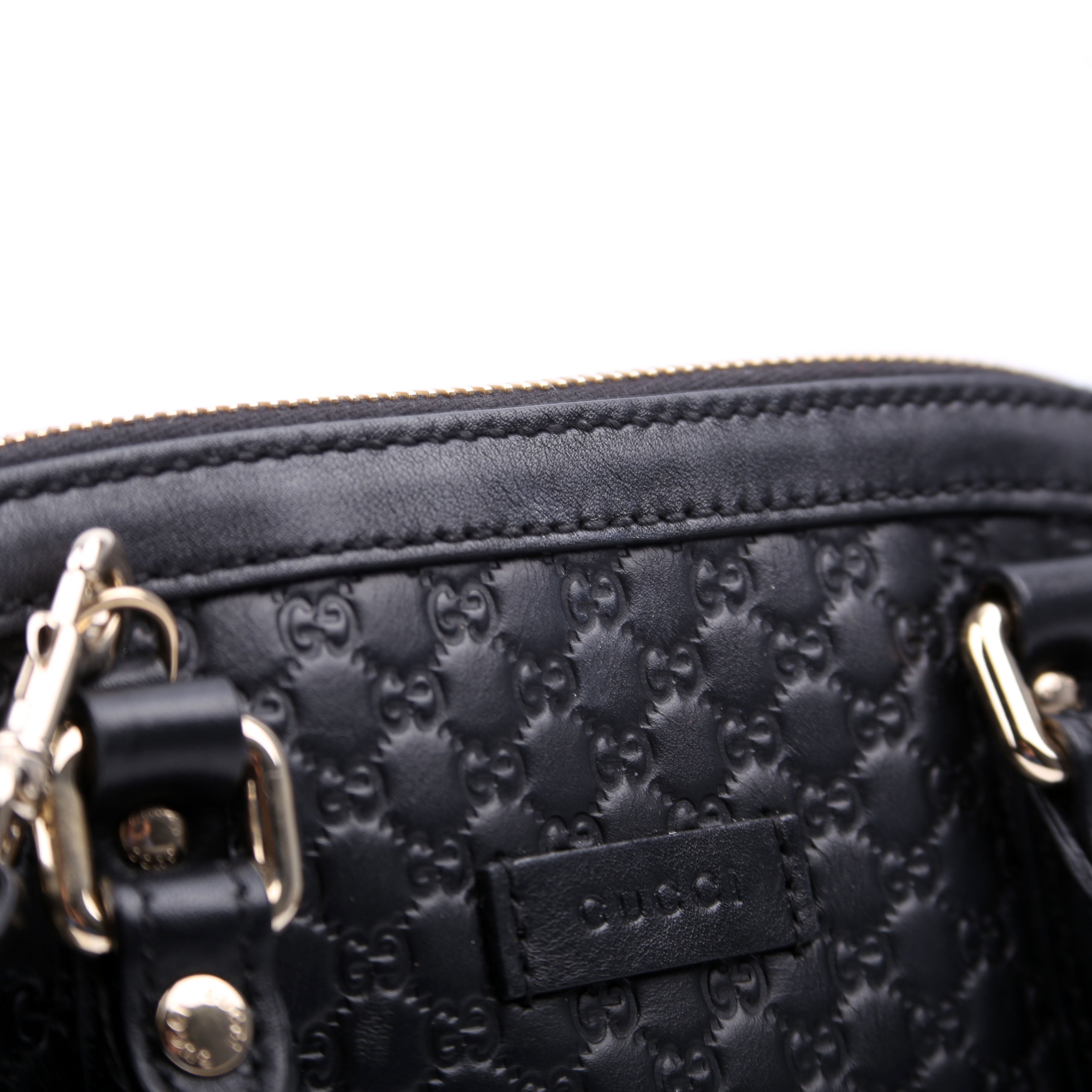 449654 Mini Dome Micro Guccissima Black