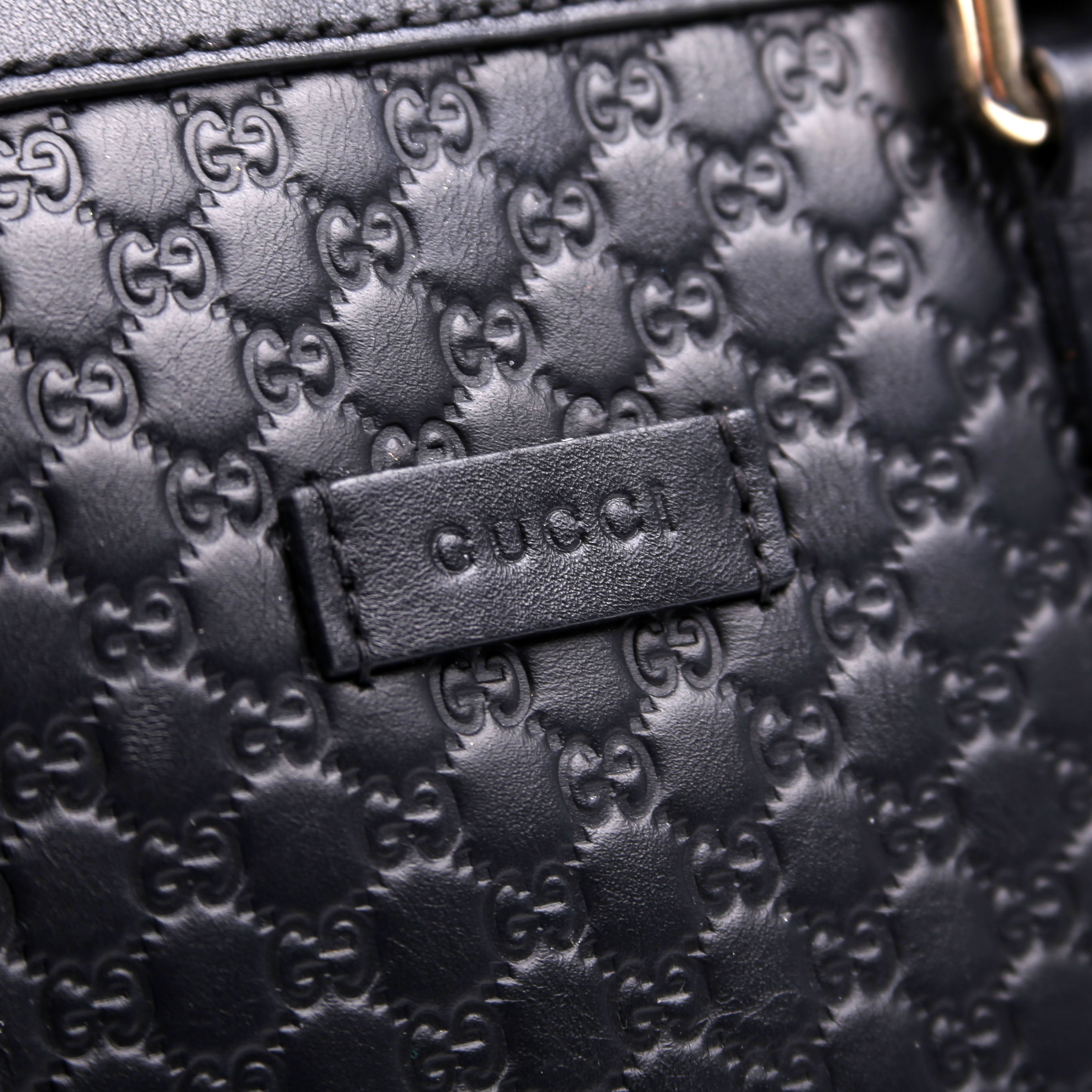 449654 Mini Dome Micro Guccissima Black
