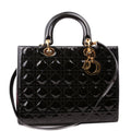 Lady Dior Large Patent Black