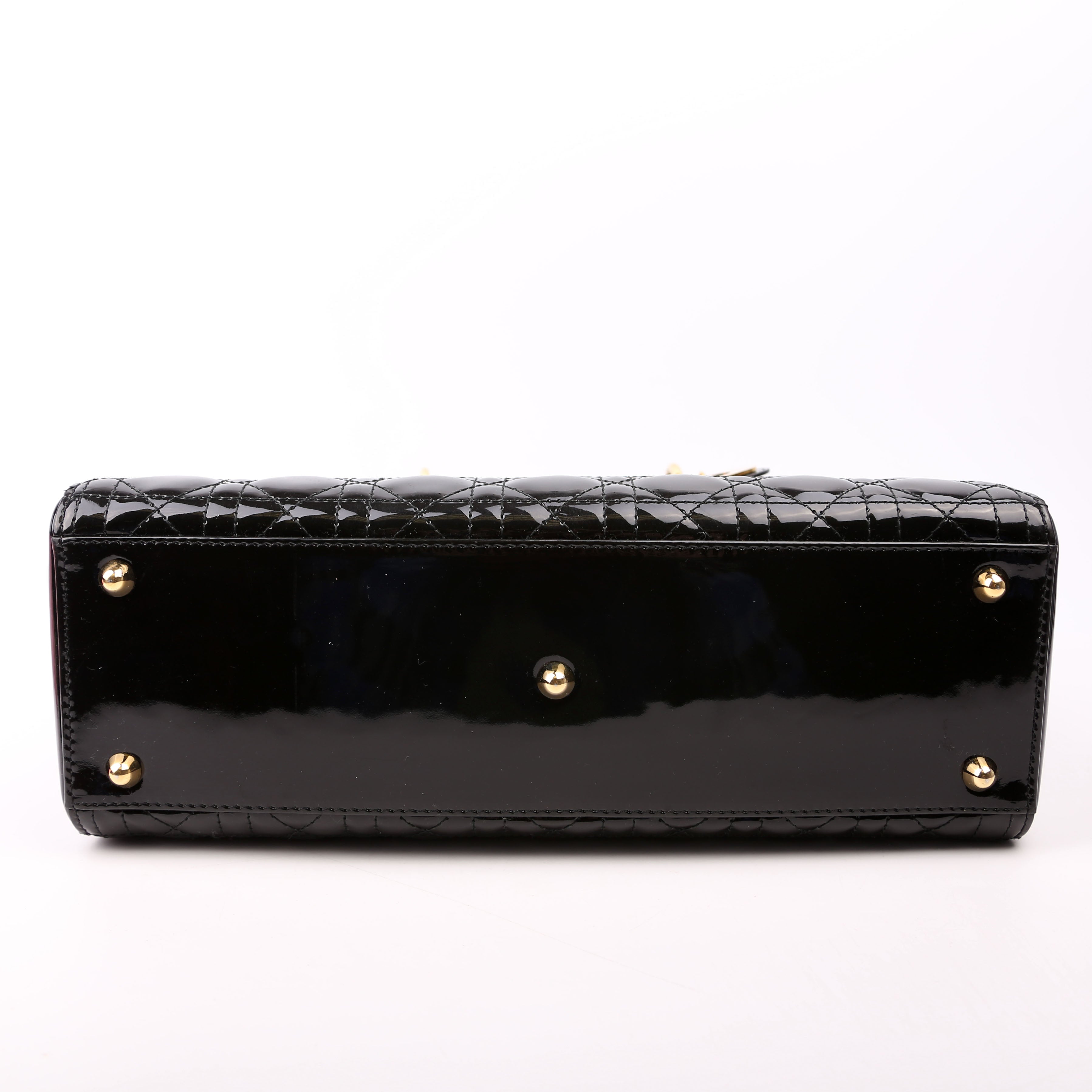 Lady Dior Large Patent Black