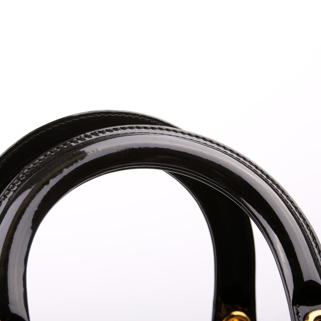 Lady Dior Large Patent Black