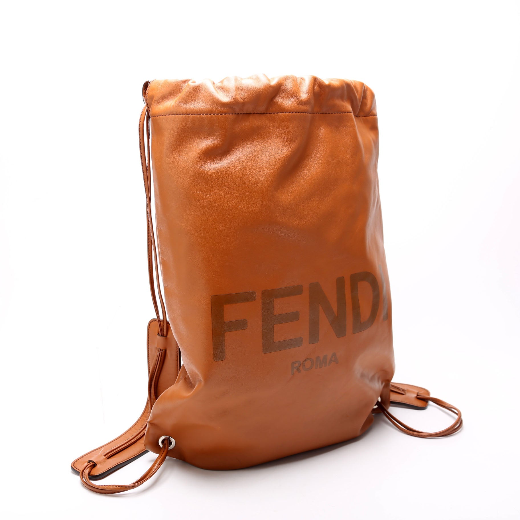 7VZ057 Roma Drawstring Backpack Brown