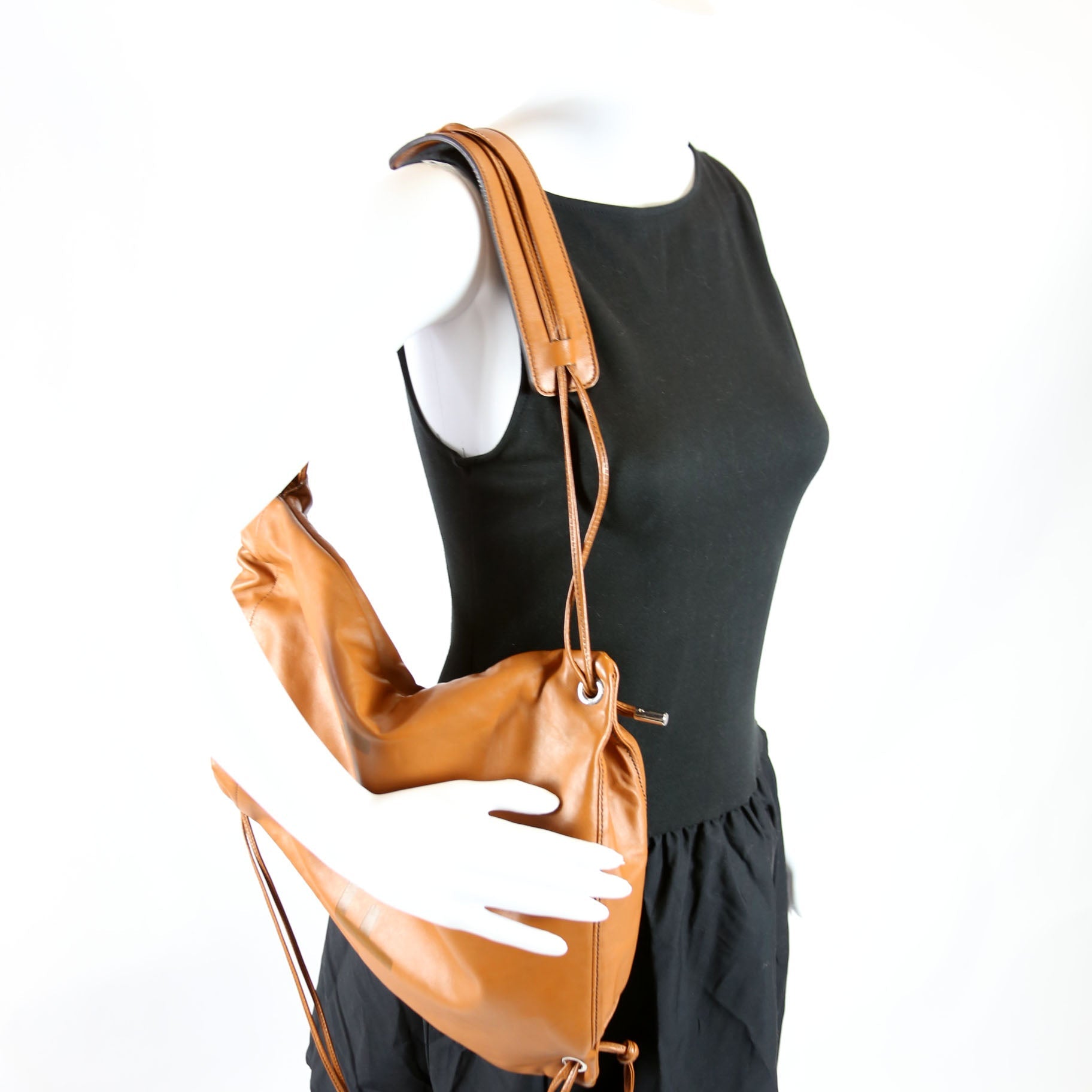 7VZ057 Roma Drawstring Backpack Brown