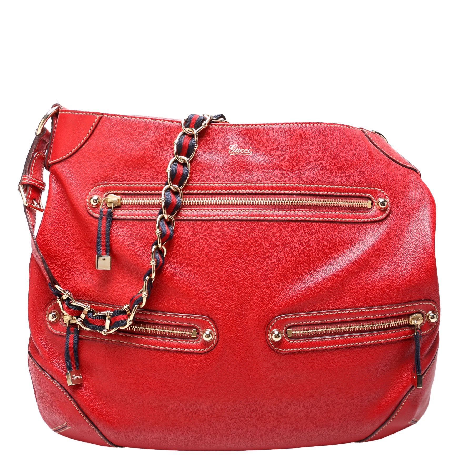 152461 Capri Shoulder Medium Leather Red