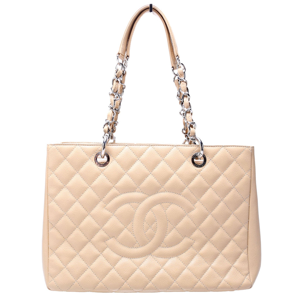 Grand Shopping Tote Caviar Tan