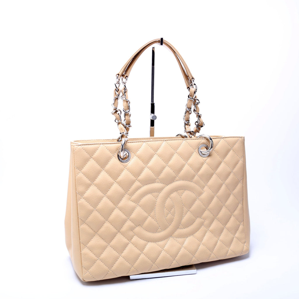 Grand Shopping Tote Caviar Tan
