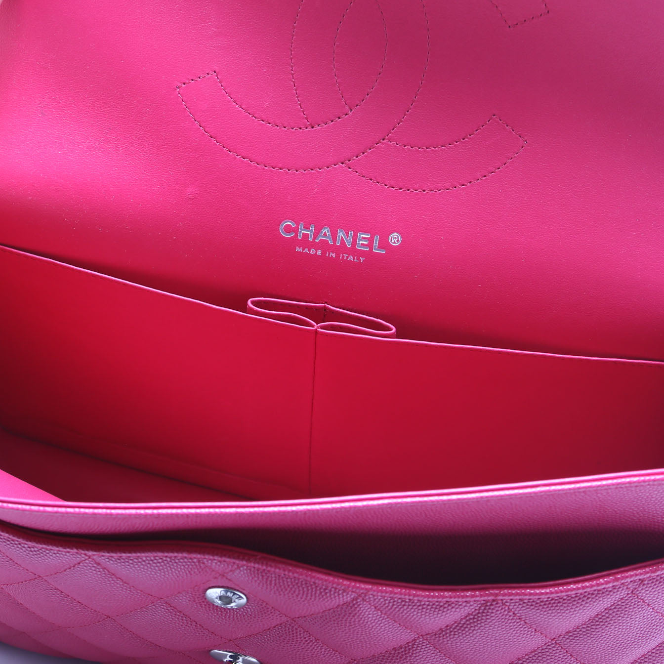 Classic Flap Jumbo Caviar RFID Pink