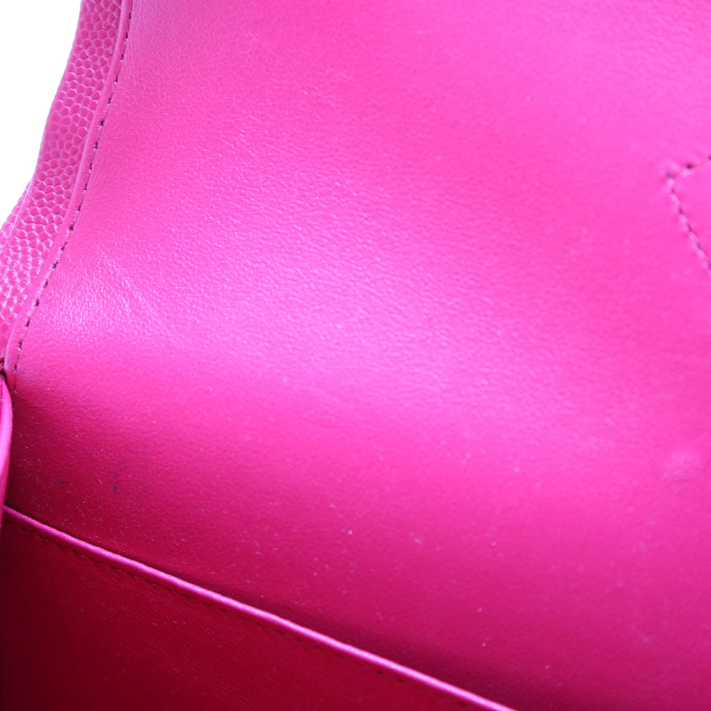 Classic Flap Jumbo Caviar RFID Pink