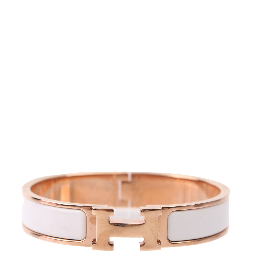 Clic Clac Narrow PM Bracelet Gold/White
