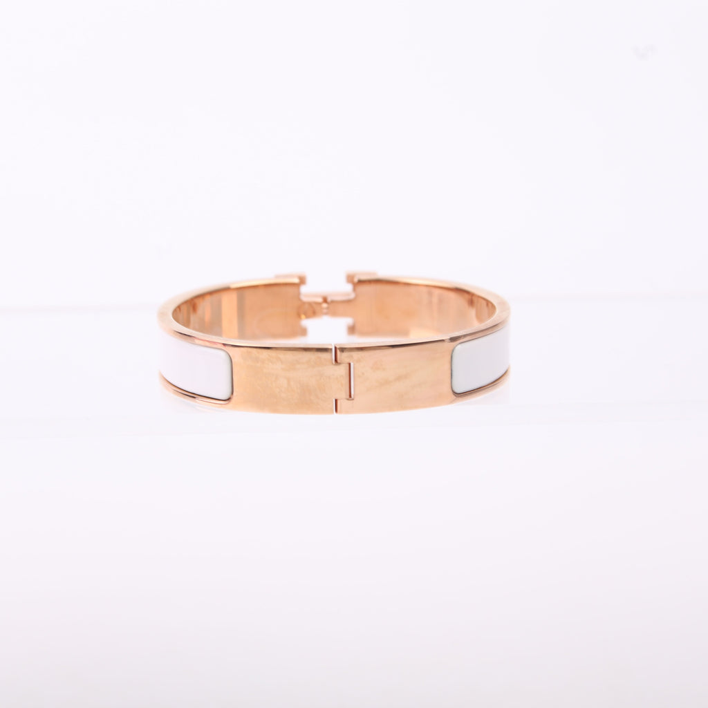 Clic Clac Narrow PM Bracelet Gold/White