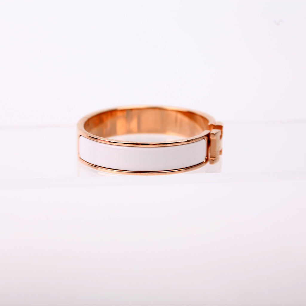 Clic Clac Narrow PM Bracelet Gold/White