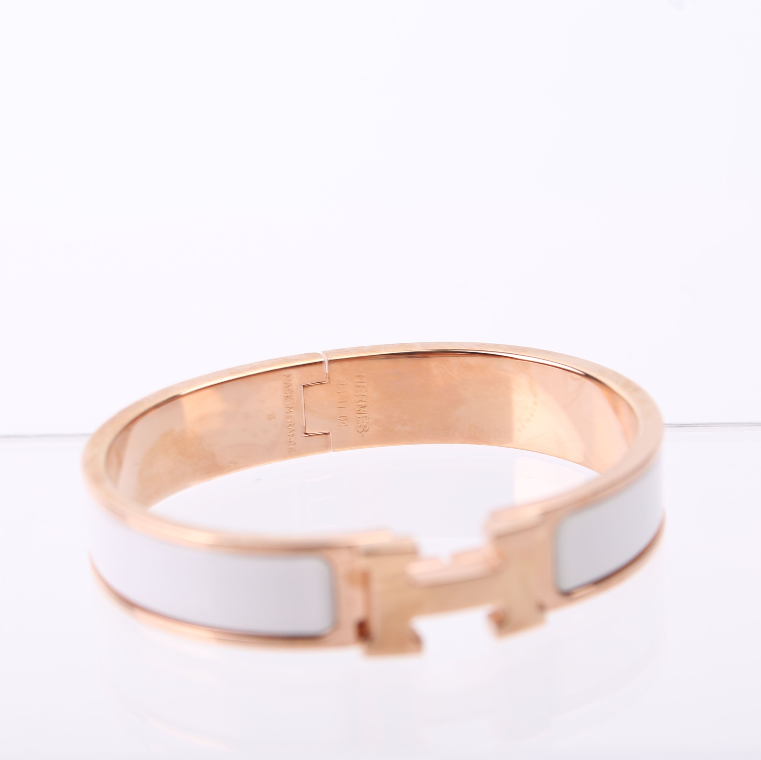Clic Clac Narrow PM Bracelet Gold/White