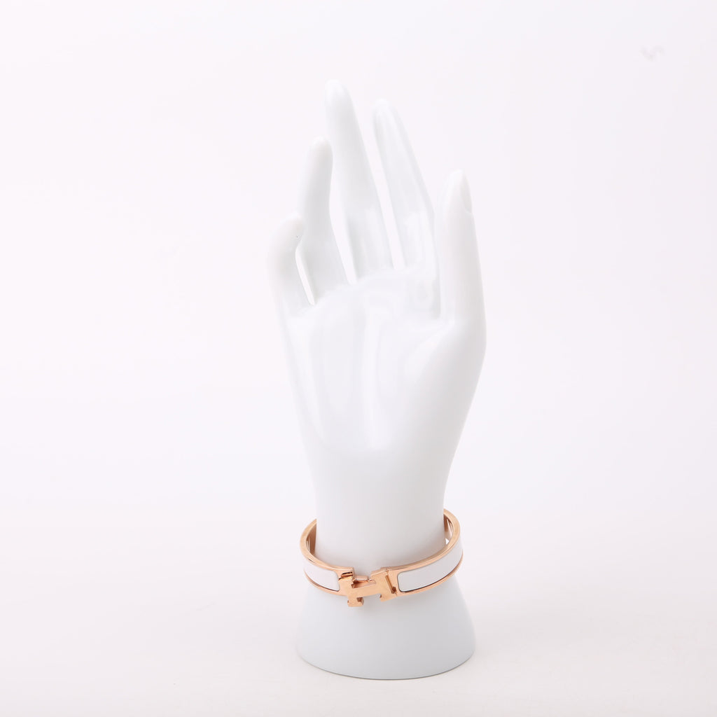 Clic Clac Narrow PM Bracelet Gold/White