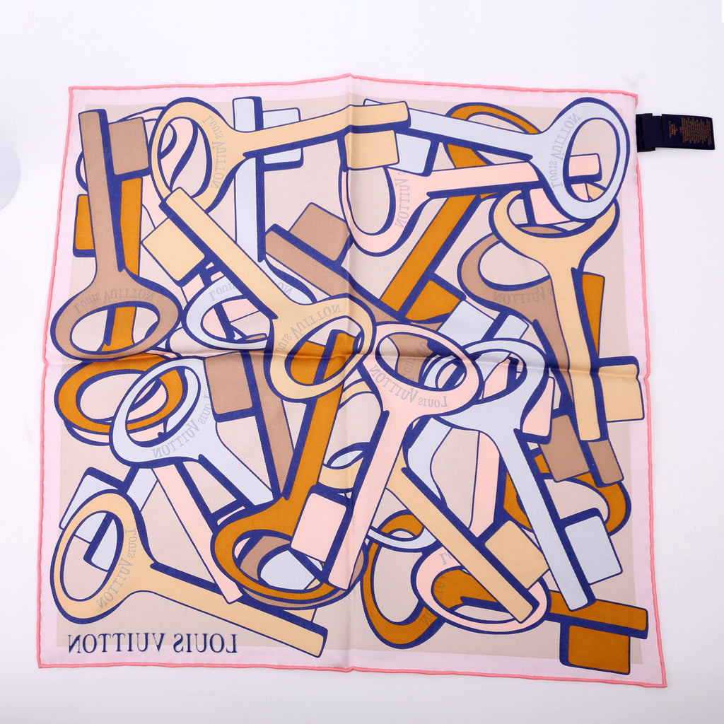 Key To My Heart 45 Silk Scarf Multicolor