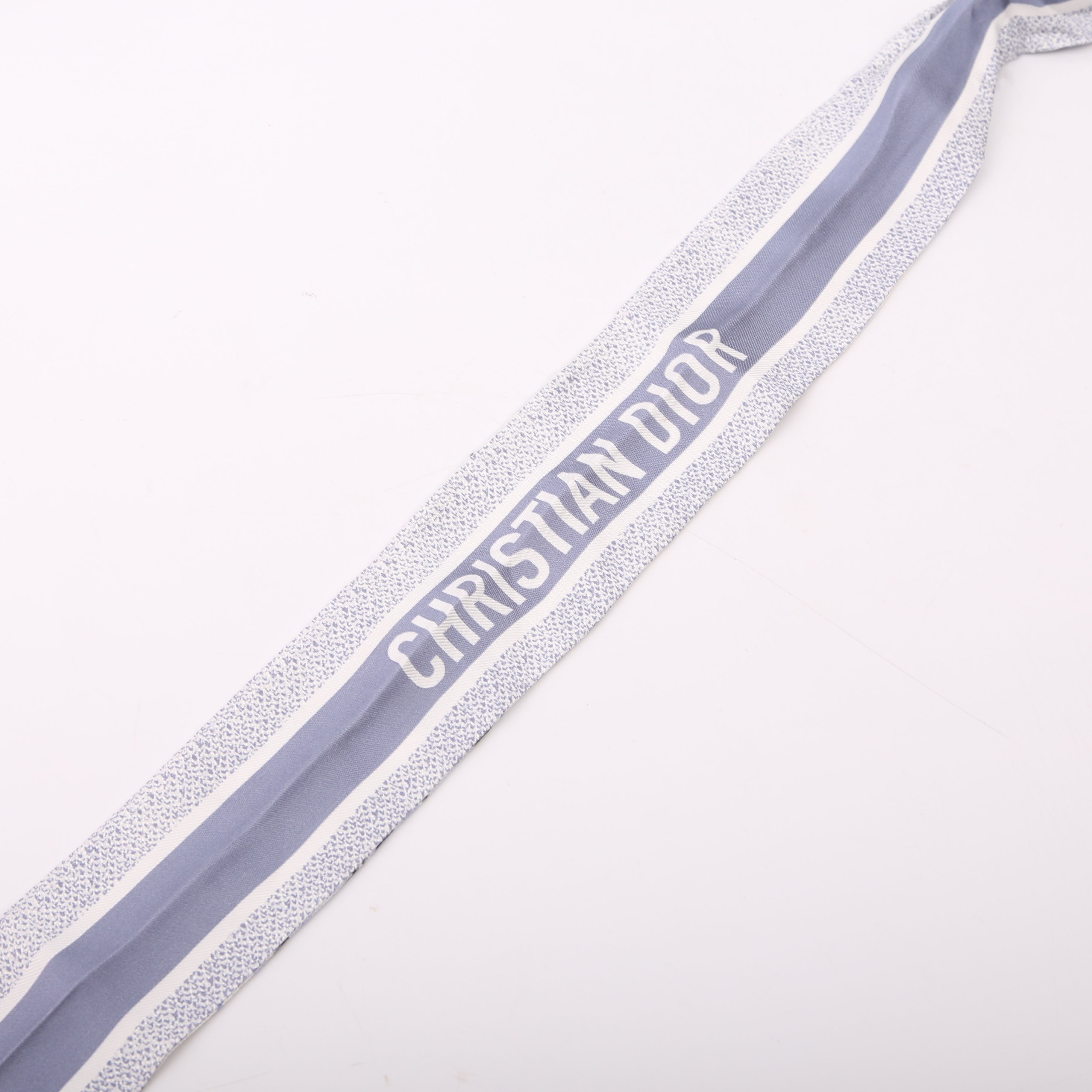 Toile De Jouy Mitzah Twilly Silk Scarf Periwinkle/White