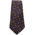 Hermes Printed Silk Tie Navy/Green