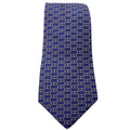Hermes Printed Silk Tie Blue/Grey