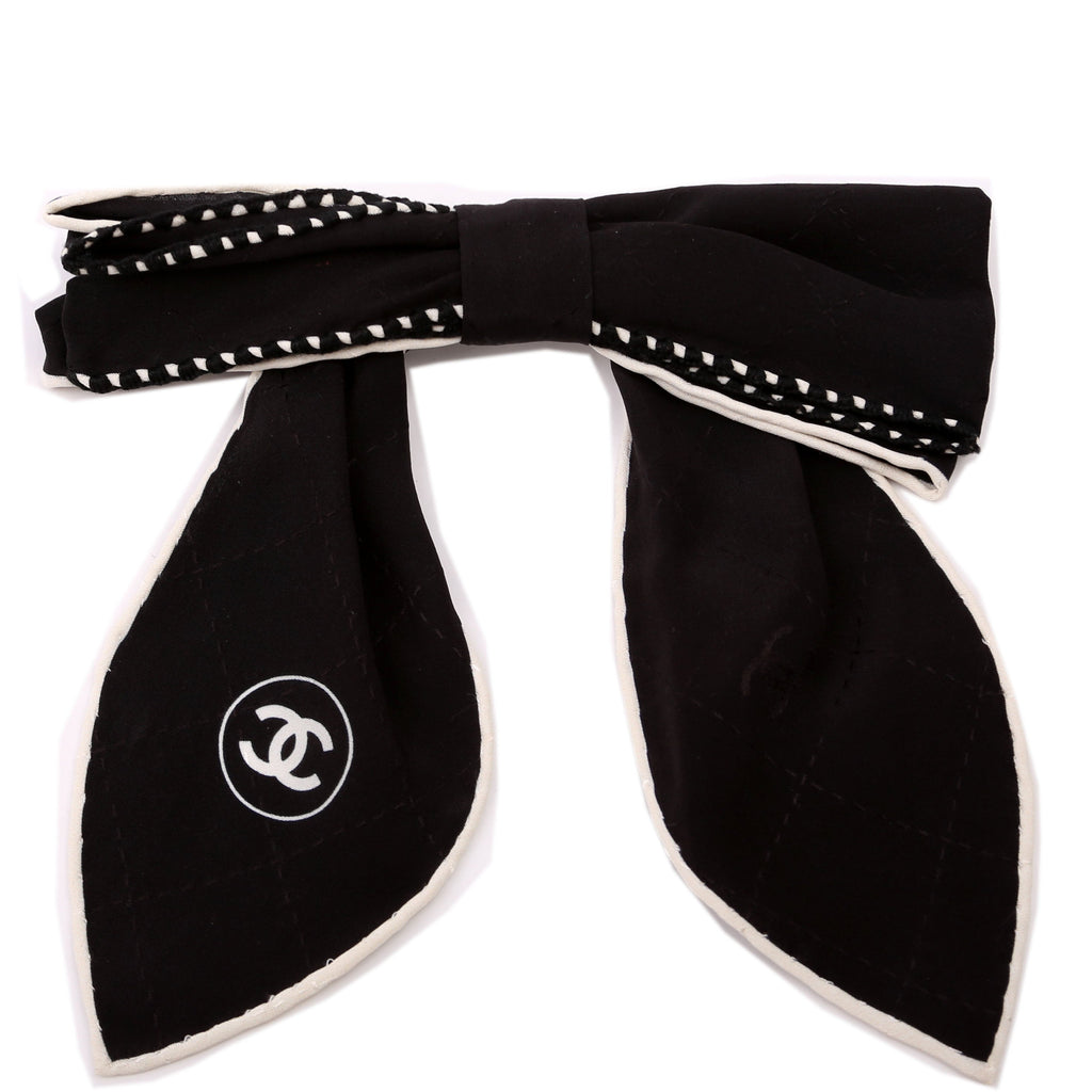 CC Bow Hair Clip Black/White