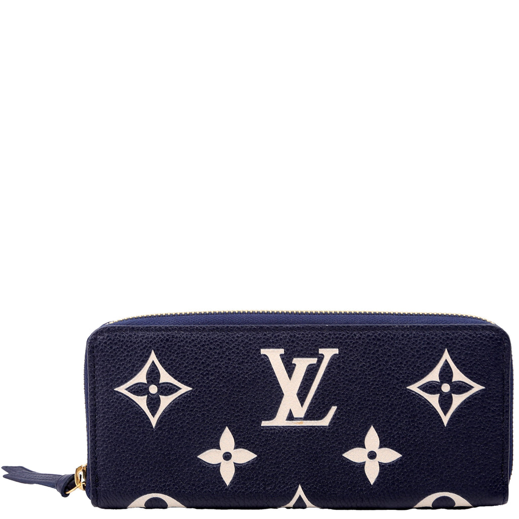 Clemence Wallet Bicolor Empreinte Navy