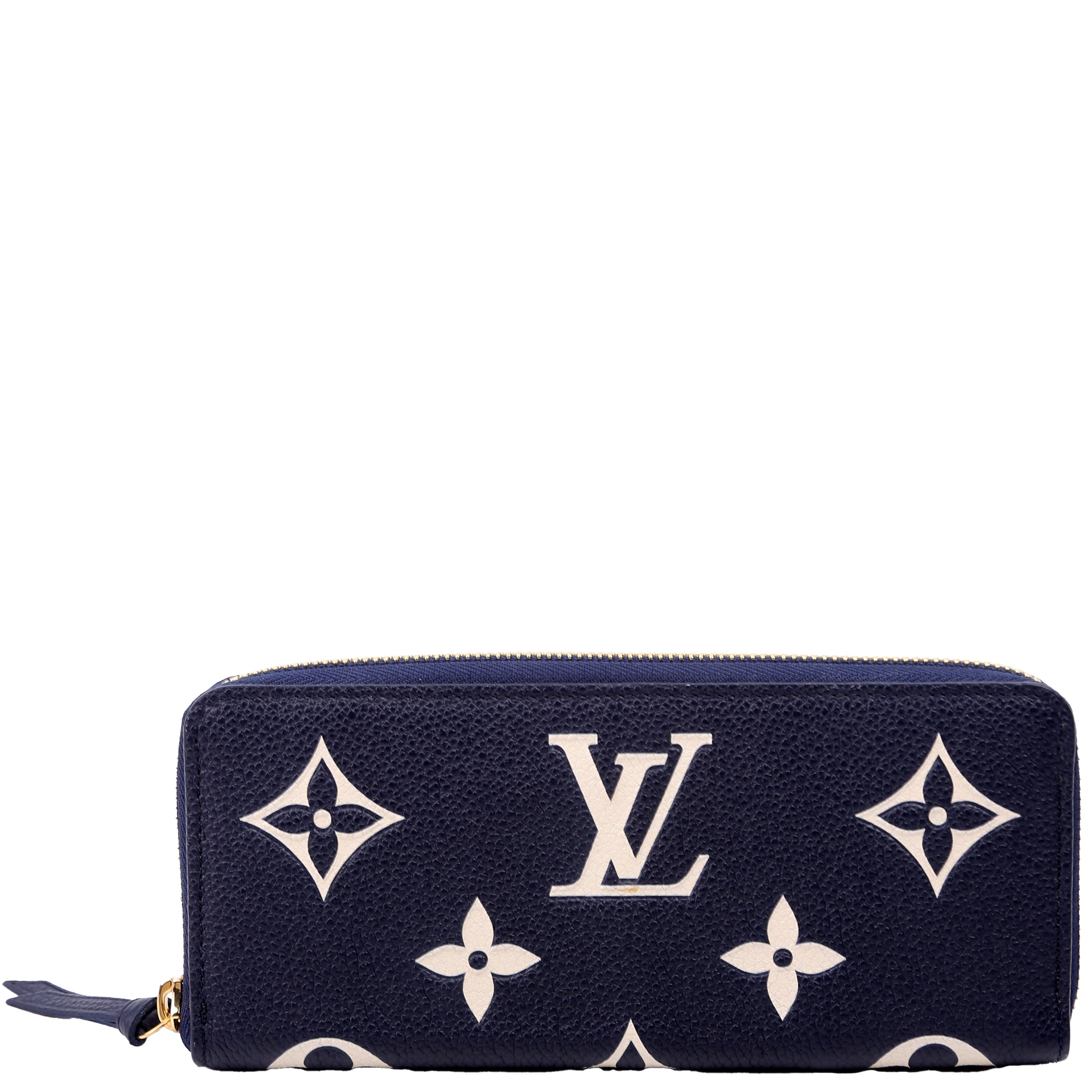 Clemence Wallet Bicolor Empreinte Navy