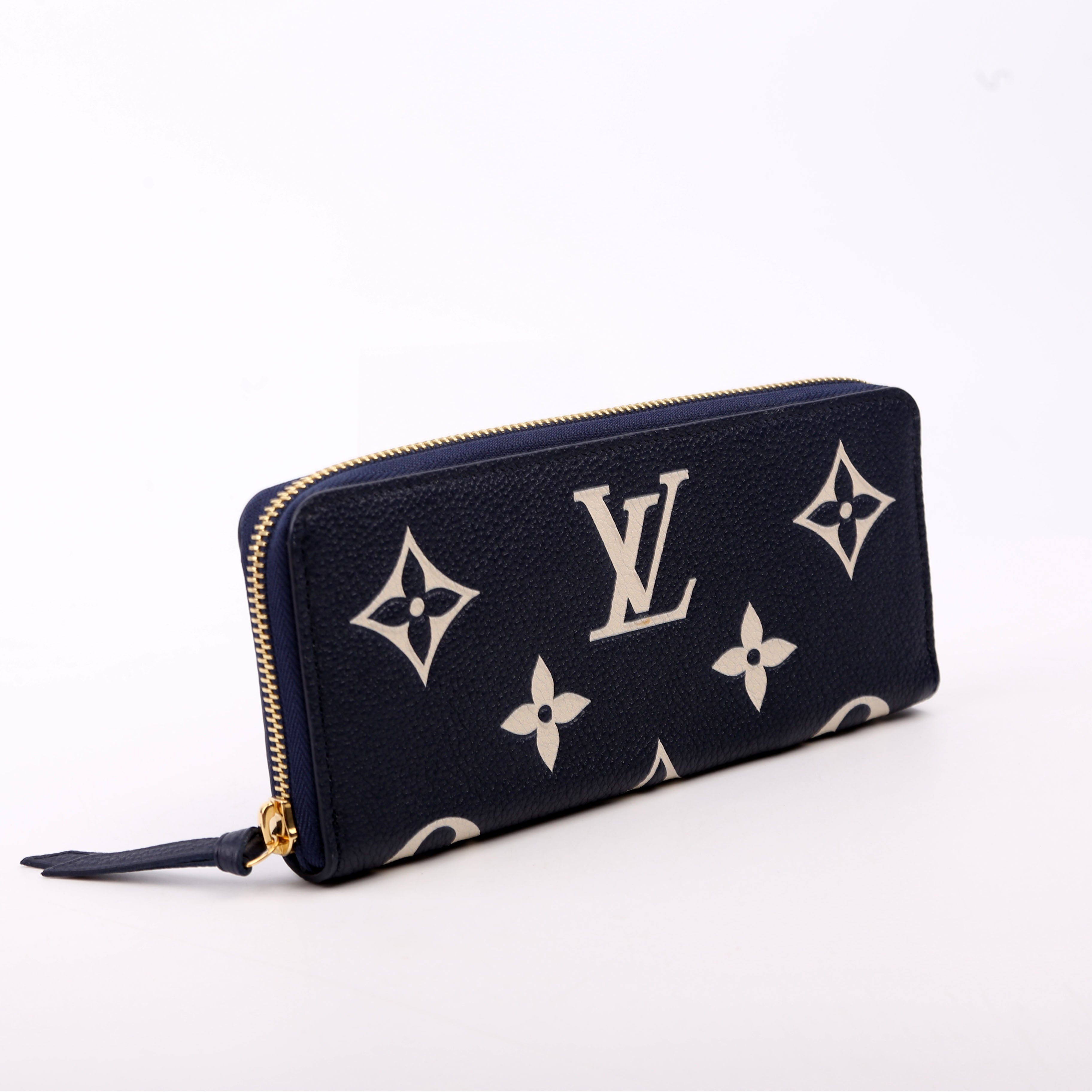 Clemence Wallet Bicolor Empreinte Navy