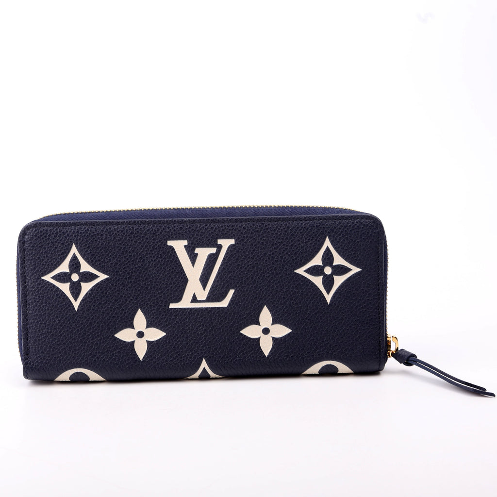 Clemence Wallet Bicolor Empreinte Navy